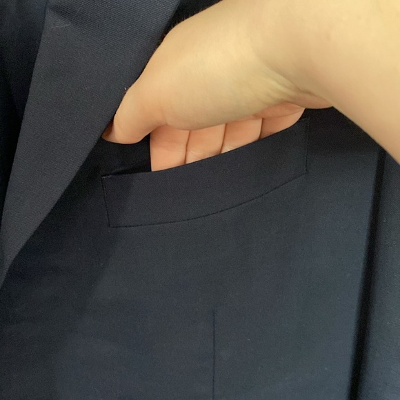 Indochino navy cashmere wool blazer size 48R - Picture 5 of 13